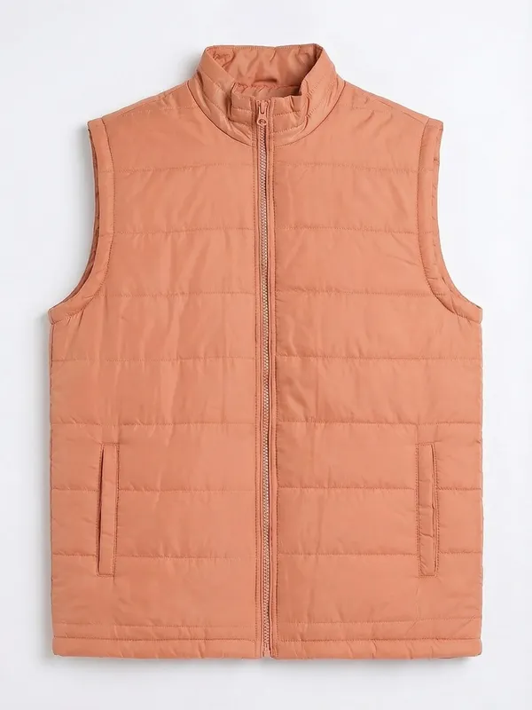 Highlander Men Rust Solid Puffer Jacket