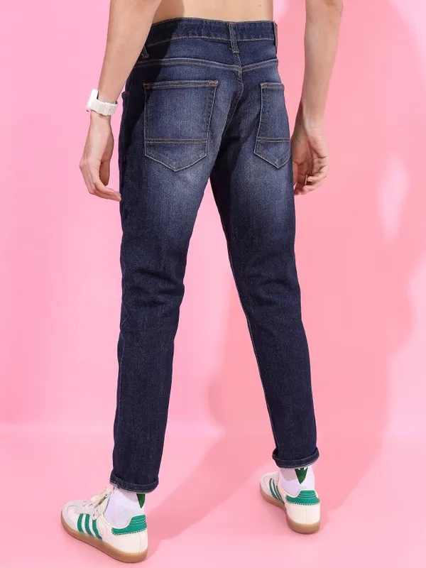  Highlander Men Blue Tapered Fit Clean Look Jeans