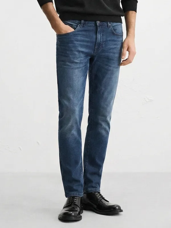 Highlander Men Indigo Tapered Fit Stretchable Jeans