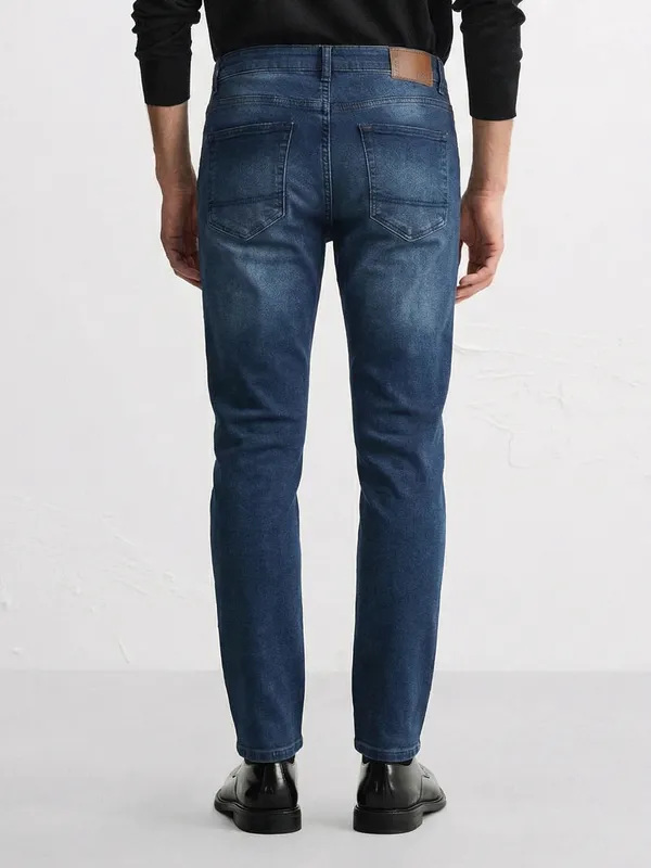 Highlander Men Indigo Tapered Fit Stretchable Jeans