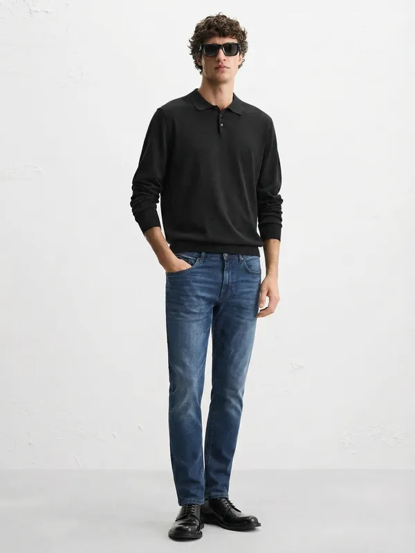 Highlander Men Indigo Tapered Fit Stretchable Jeans