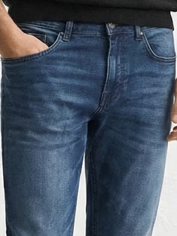 Highlander Men Indigo Tapered Fit Stretchable Jeans