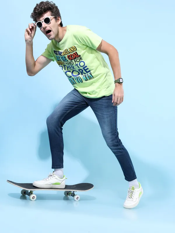 Highlander Men Indigo Tapered Fit Stretchable Jeans