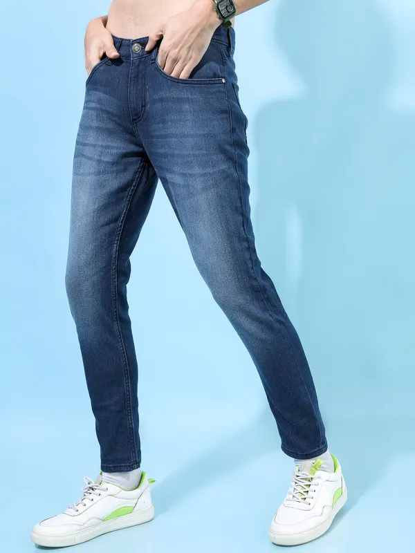 Highlander Men Indigo Tapered Fit Stretchable Jeans