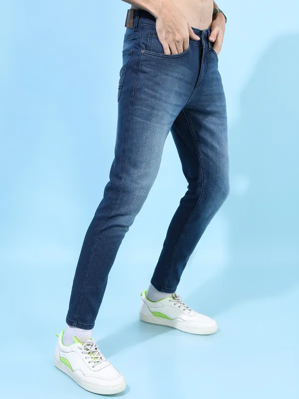 Highlander Men Indigo Tapered Fit Stretchable Jeans