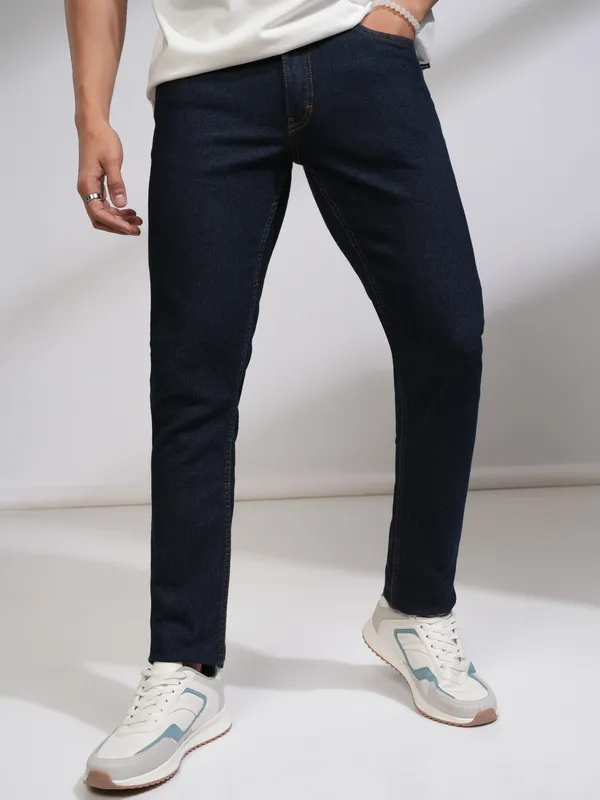  Highlander Men Blue Slim Fit Clean Look Jeans