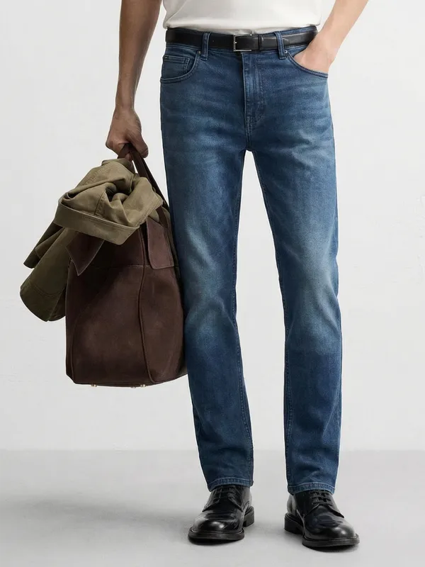 Highlander Men Blue Bootcut Stretchable Jeans