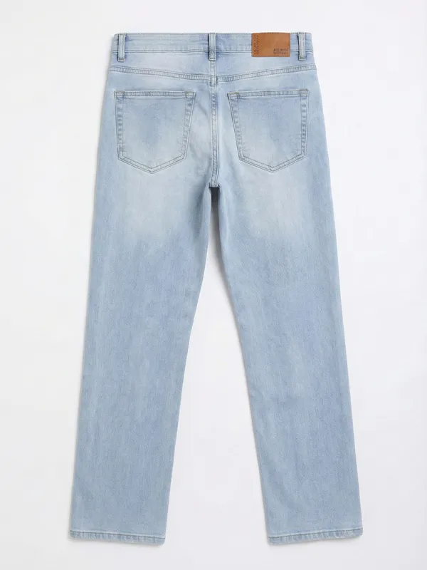 Highlander Men Blue Bootcut Highly Distressed Stretchable Jeans