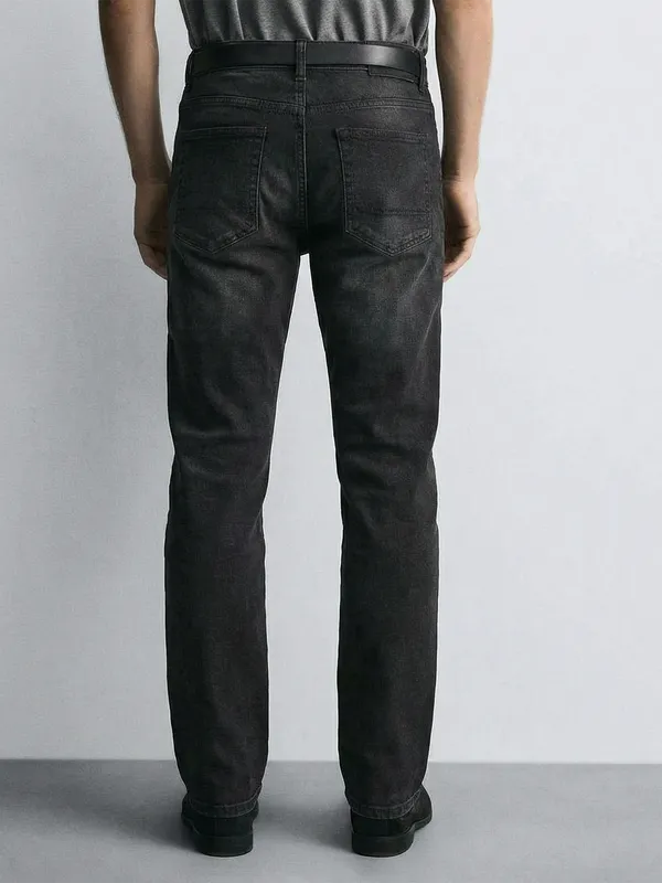 Highlander Men Grey Straight Fit Stretchable Jeans