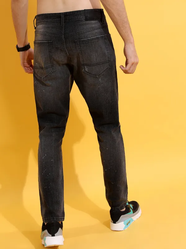Highlander Men Grey Tapered Fit Mildly Distressed Stretchable Jeans