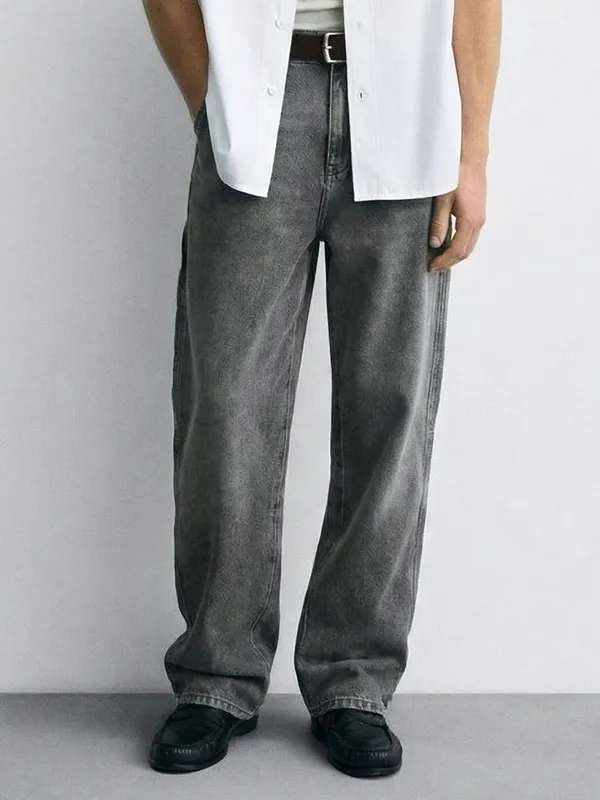 Highlander Men Grey Straight Fit Jeans