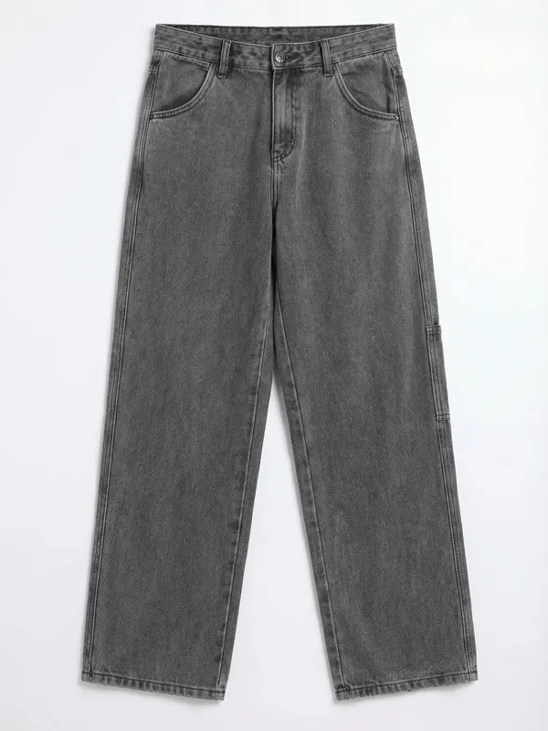 Highlander Men Grey Straight Fit Jeans