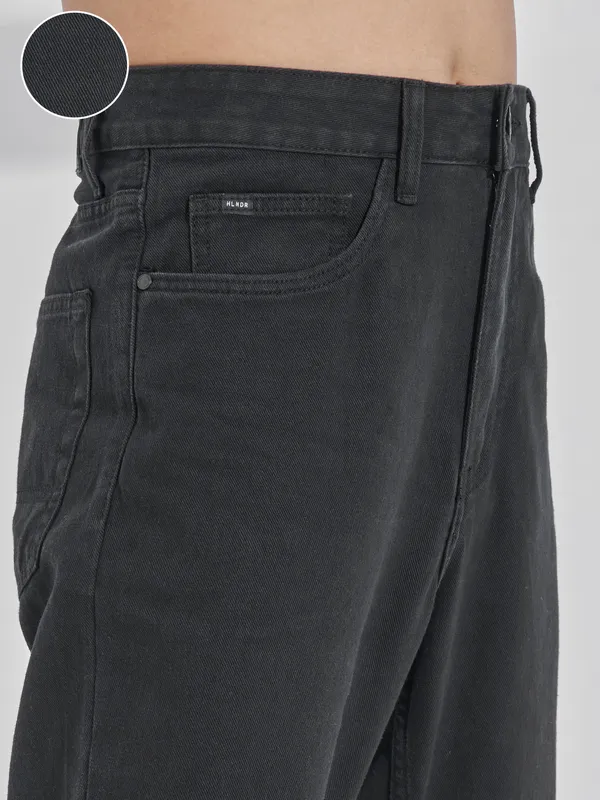 Highlander Men Black Tapered Fit Stretchable Jeans