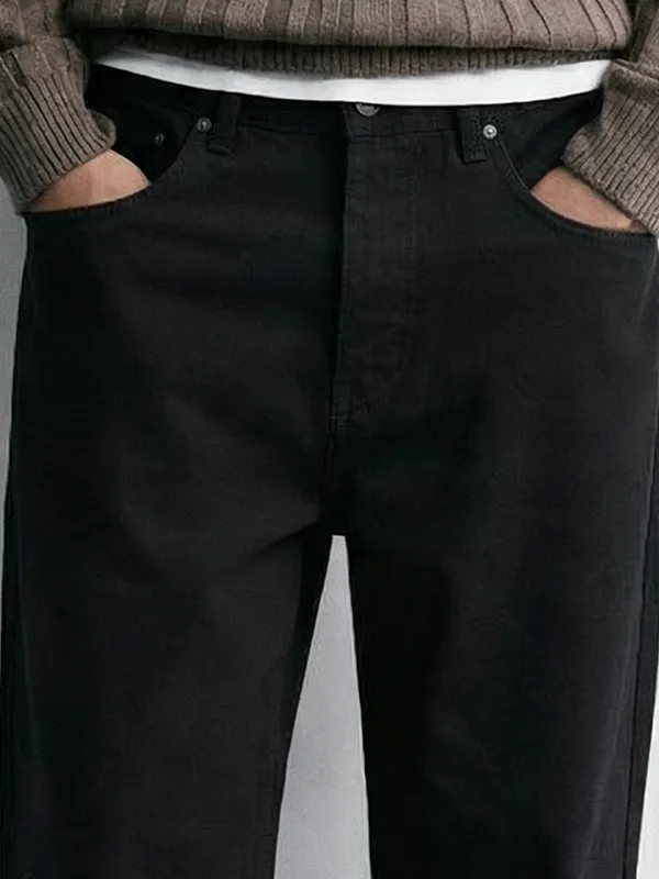 Highlander Men Black Loose Fit Stretchable Jeans