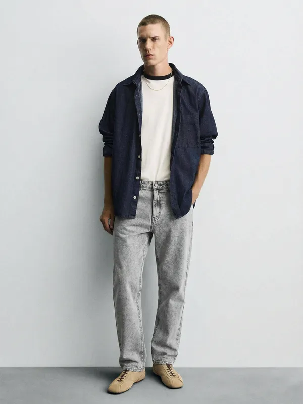 Highlander Men Light Grey Straight Fit Jeans