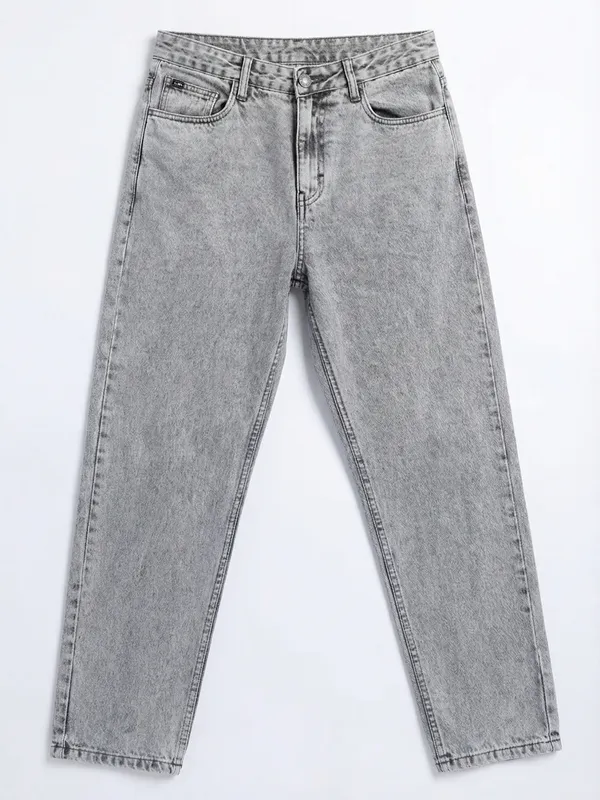Highlander Men Light Grey Straight Fit Jeans
