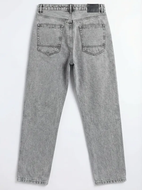 Highlander Men Light Grey Straight Fit Jeans