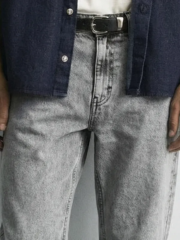 Highlander Men Light Grey Straight Fit Jeans