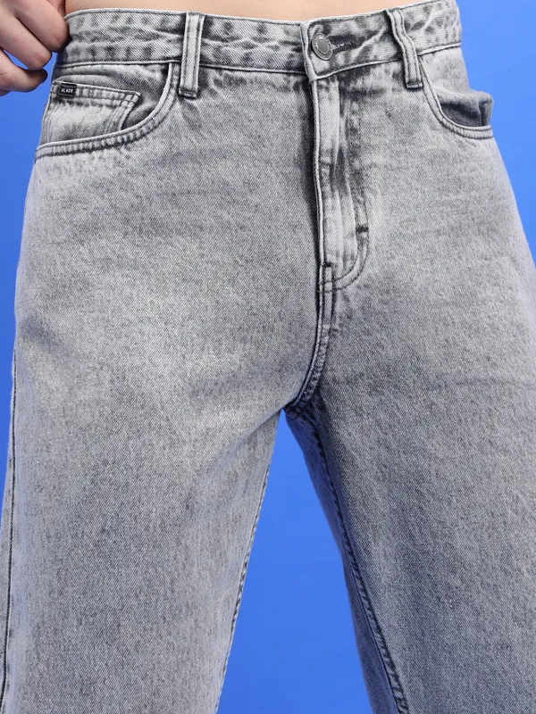 Highlander Men Light Grey Straight Fit Jeans