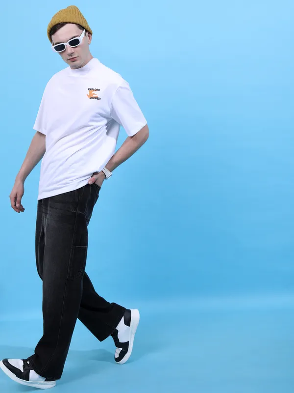 Highlander Men Black Straight Fit Jeans