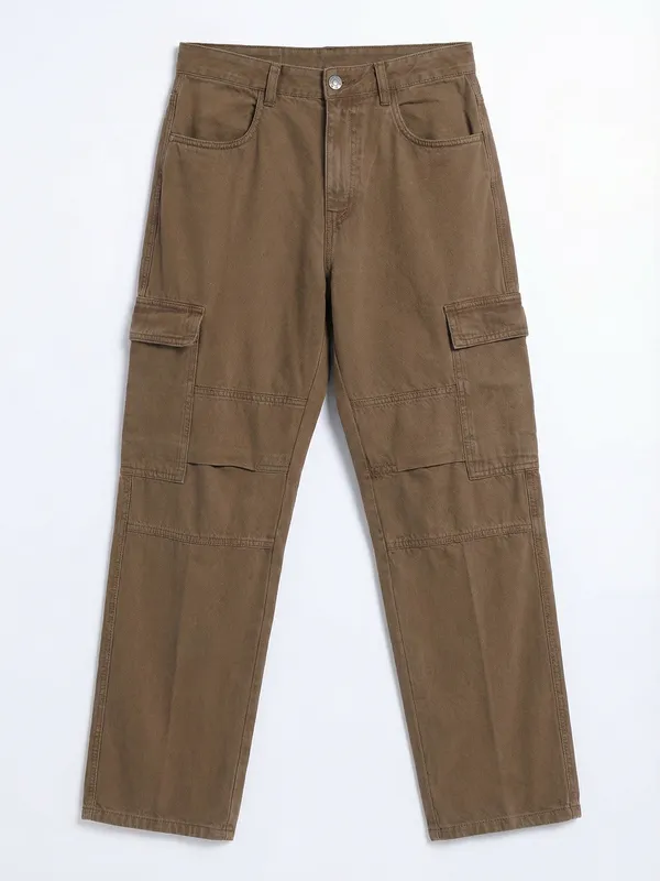 Highlander Men Brown Straight Fit Jeans