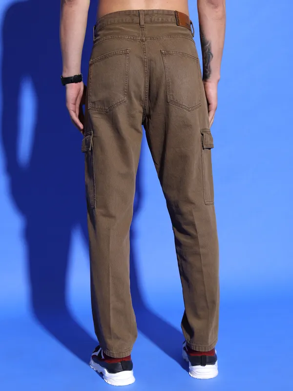 Highlander Men Brown Straight Fit Jeans