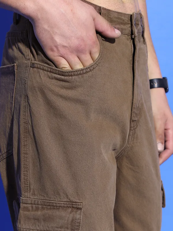 Highlander Men Brown Straight Fit Jeans