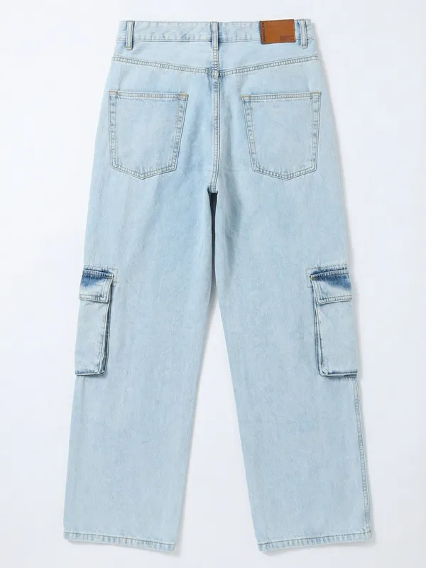 Highlander Men Blue Relaxed Fit Stretchable Jeans