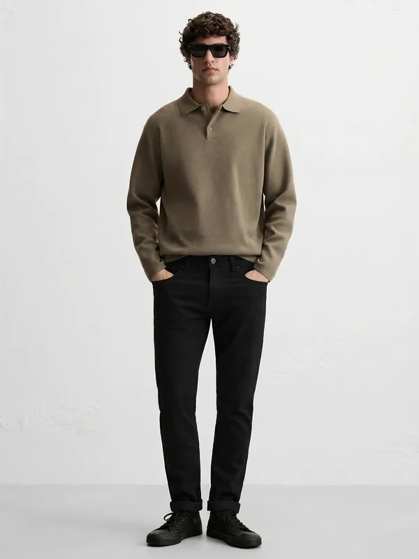 Highlander Men Black Slim Fit Stretchable Jeans