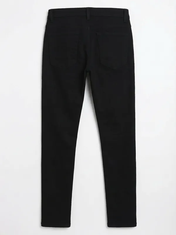 Highlander Men Black Slim Fit Stretchable Jeans