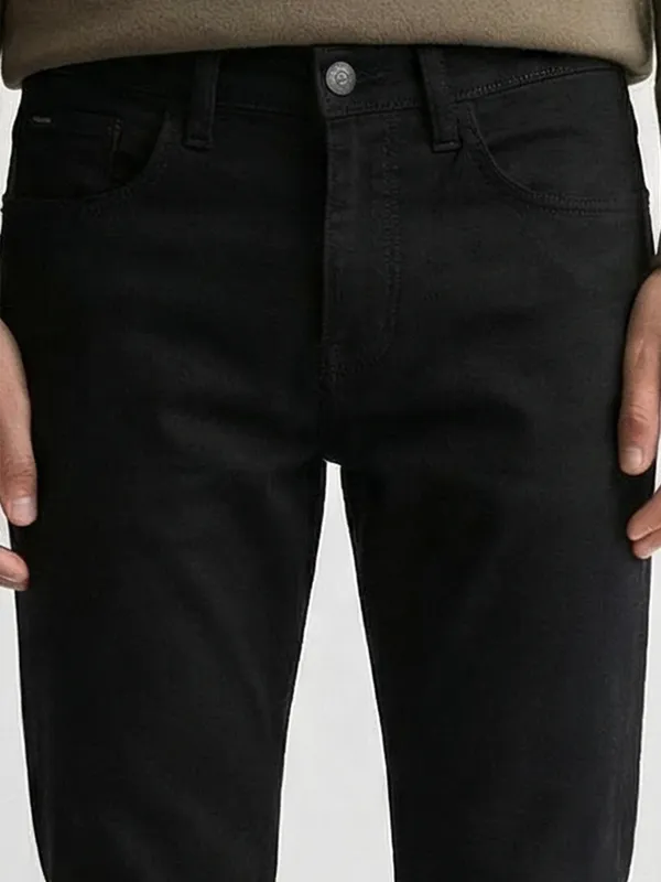 Highlander Men Black Slim Fit Stretchable Jeans