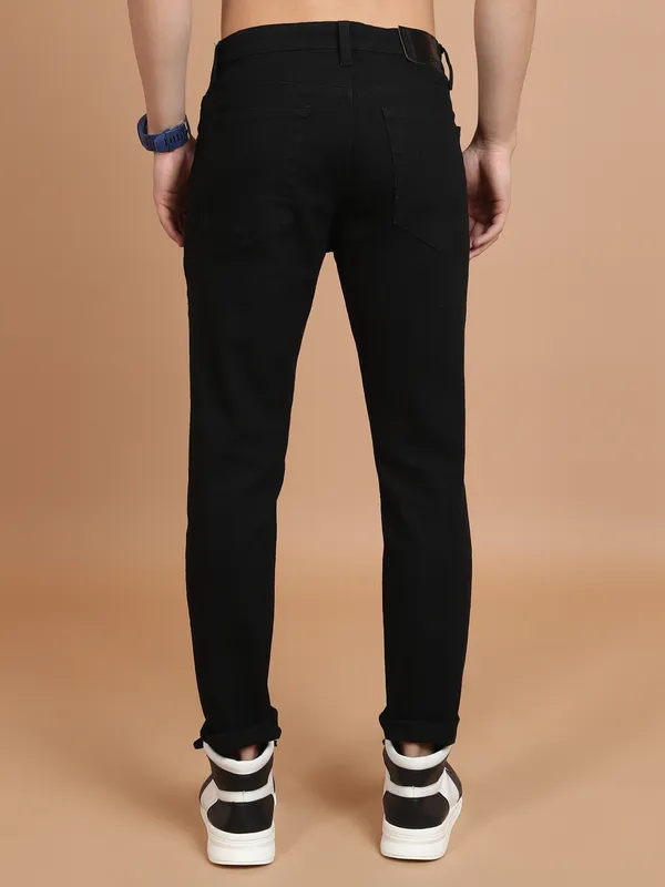 Highlander Men Black Slim Fit Stretchable Jeans