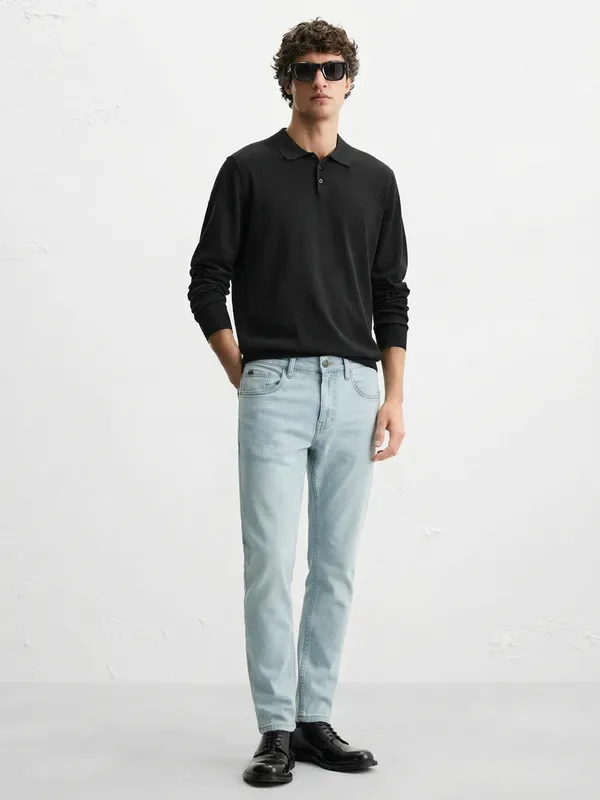 Highlander Men Blue Tapered Fit Stretchable Jeans