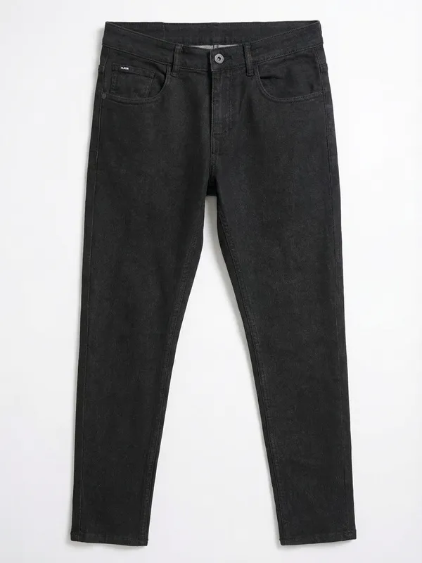 Highlander Men Black Tapered Fit Stretchable Jeans