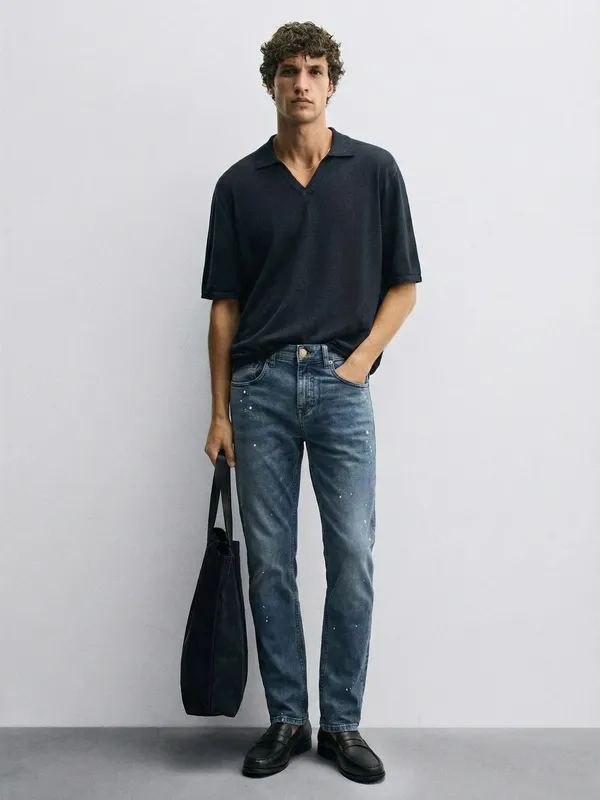 Highlander Men Blue Tapered Fit Stretchable Jeans