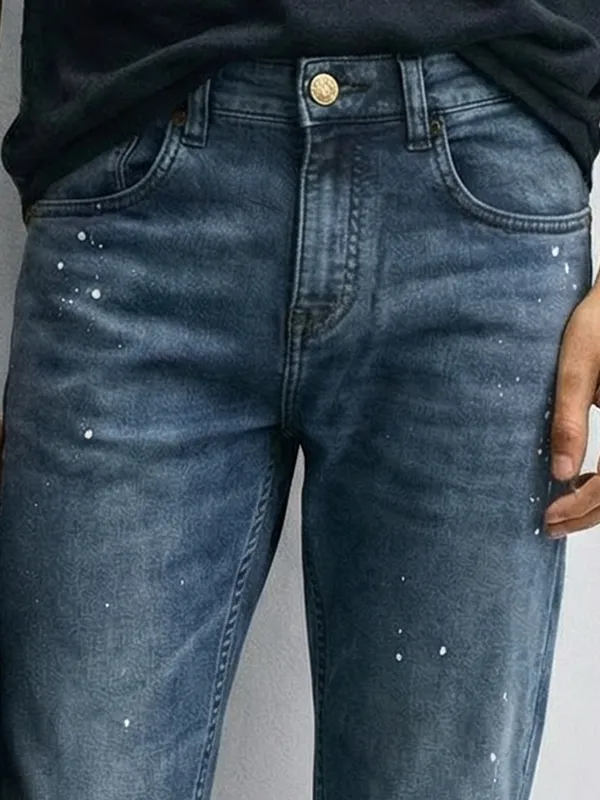 Highlander Men Blue Tapered Fit Stretchable Jeans