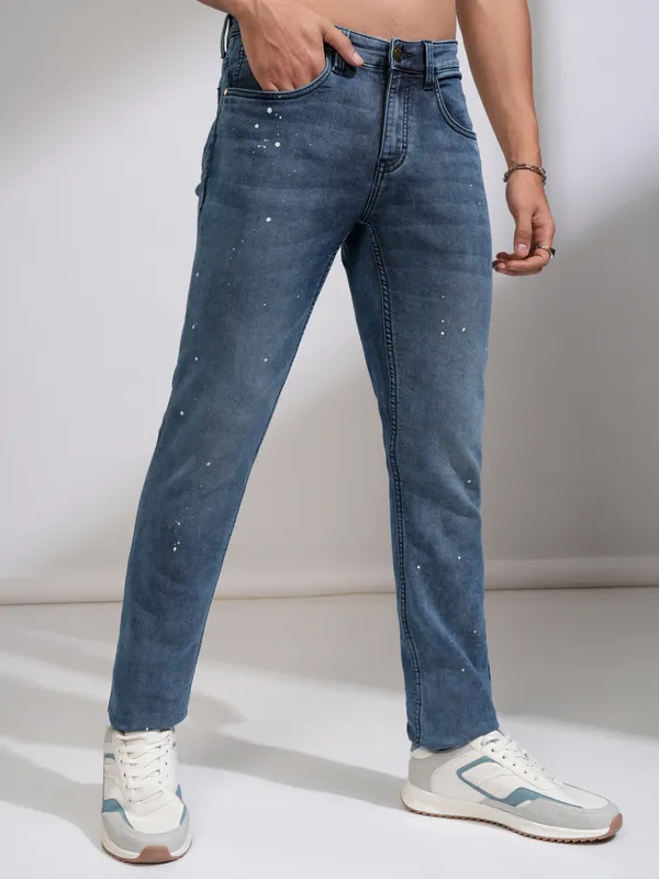 Highlander Men Blue Tapered Fit Stretchable Jeans