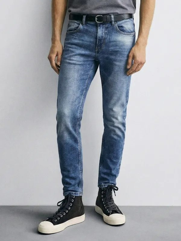 Highlander Men Blue Tapered Fit Stretchable Jeans