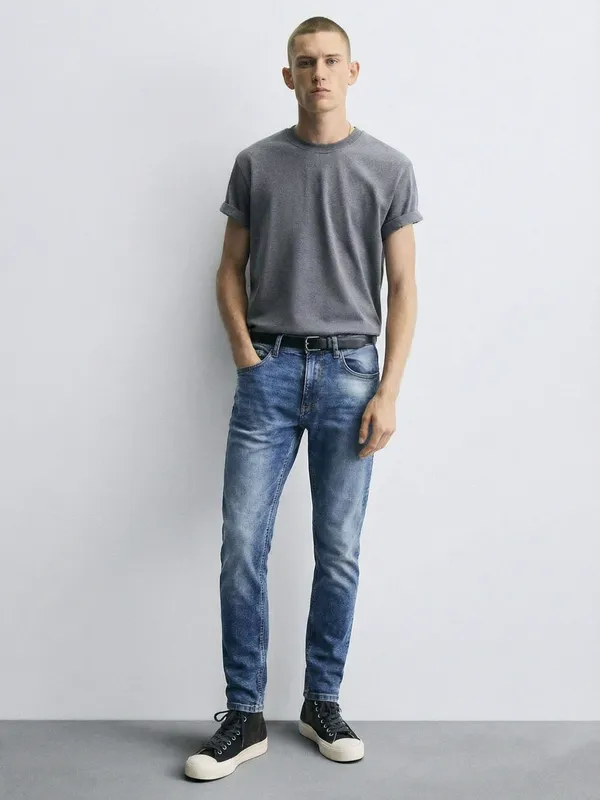 Highlander Men Blue Tapered Fit Stretchable Jeans