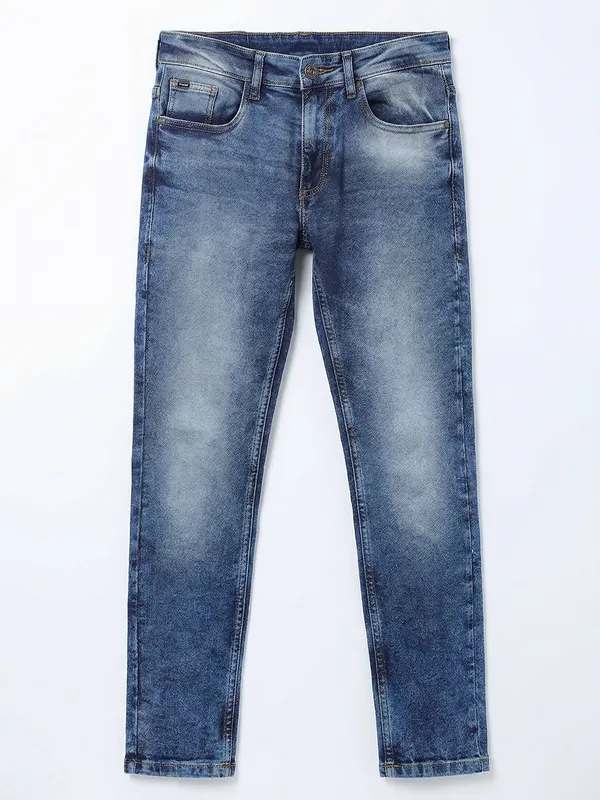 Highlander Men Blue Tapered Fit Stretchable Jeans