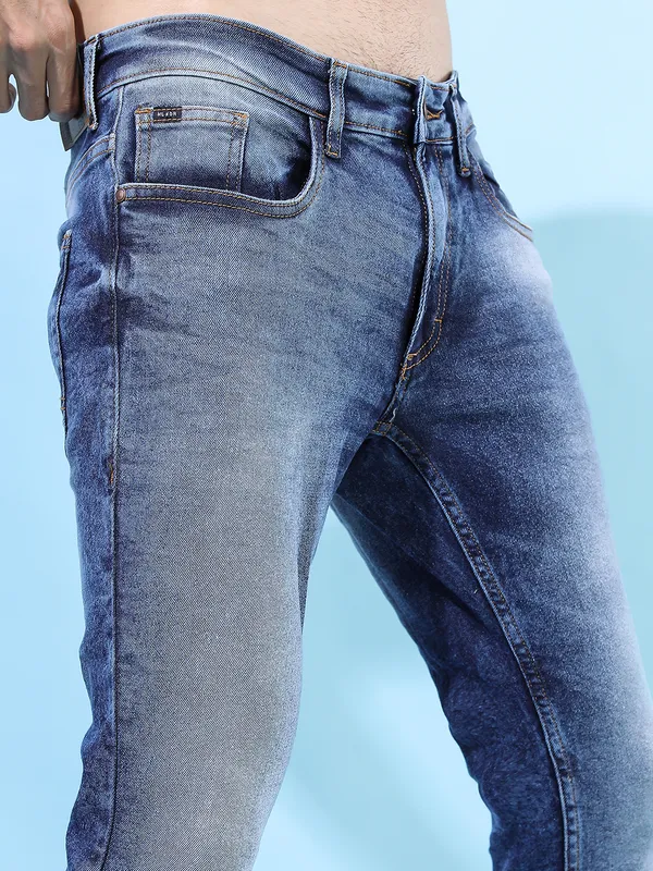 Highlander Men Blue Tapered Fit Stretchable Jeans