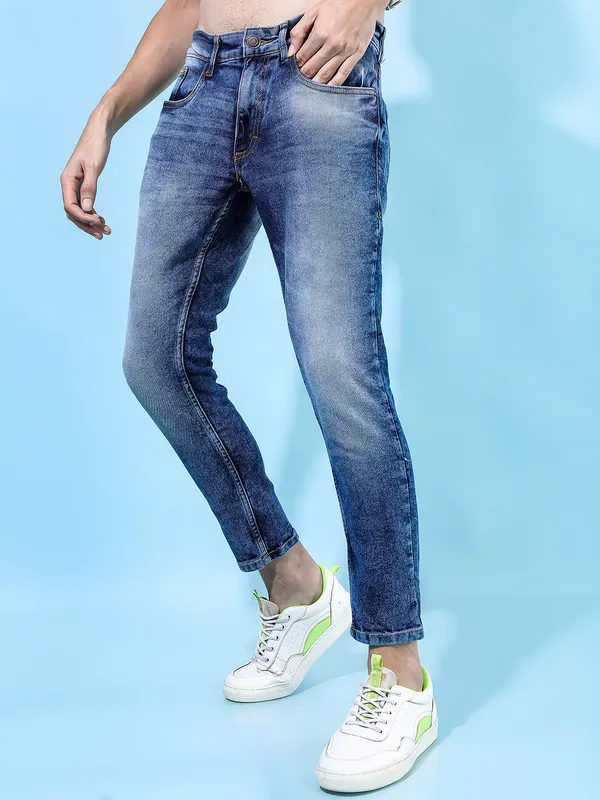 Highlander Men Blue Tapered Fit Stretchable Jeans
