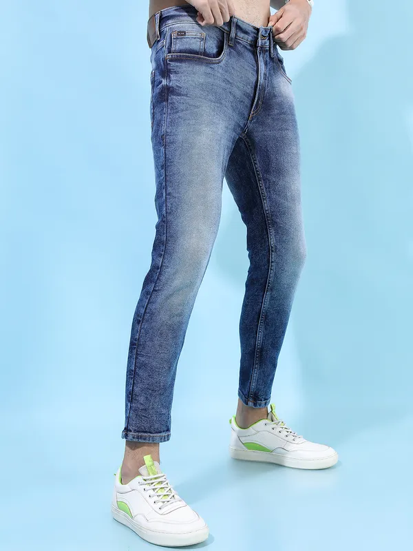 Highlander Men Blue Tapered Fit Stretchable Jeans