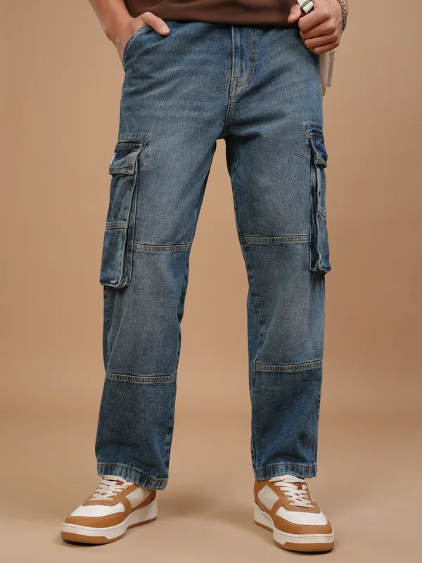 Highlander Men Blue Relaxed Fit Stretchable Jeans