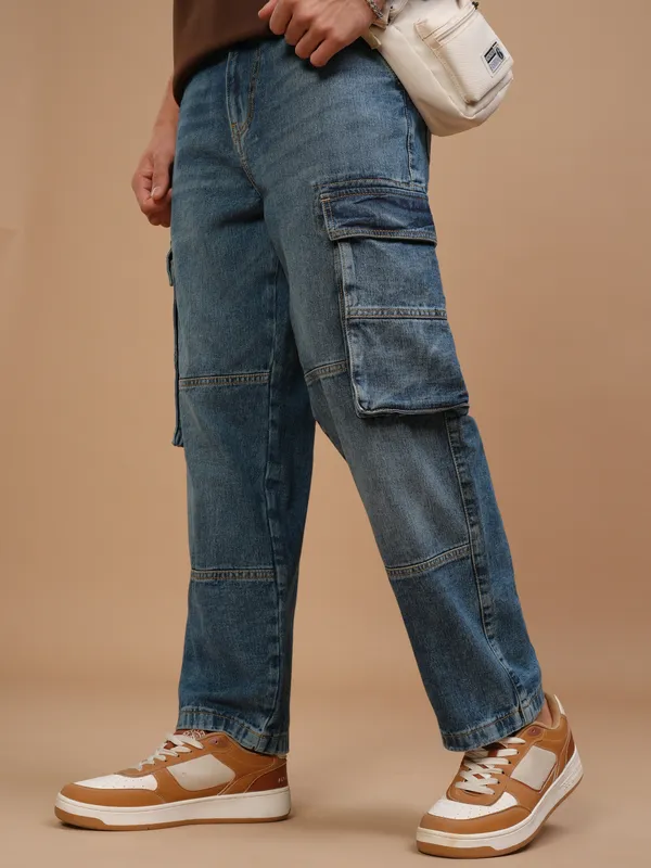Highlander Men Blue Relaxed Fit Stretchable Jeans