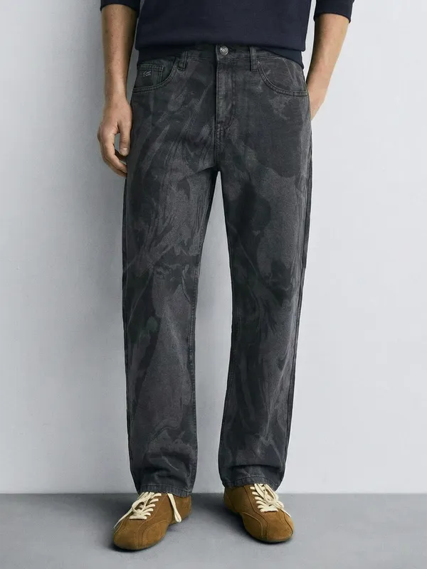 Highlander Men Grey Relaxed Fit Stretchable Jeans