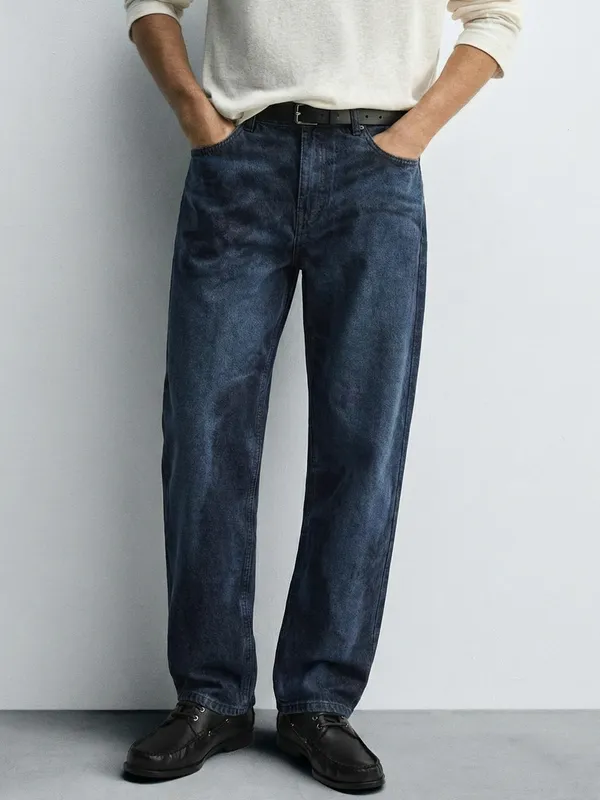 Highlander Men Blue Straight Fit Stretchable Jeans