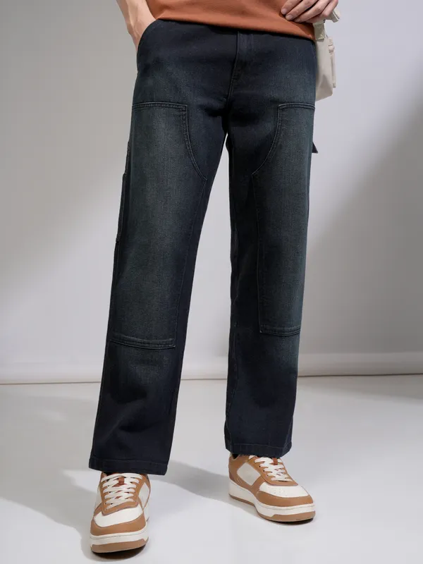 Highlander Men Navy Blue Regular Fit Stretchable Jeans