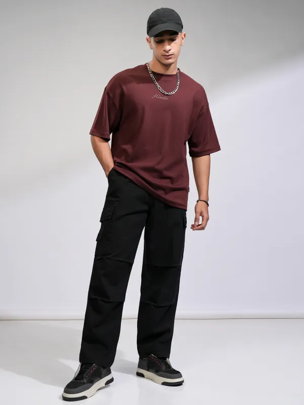 Highlander Men Black Straight Fit Stretchable Jeans
