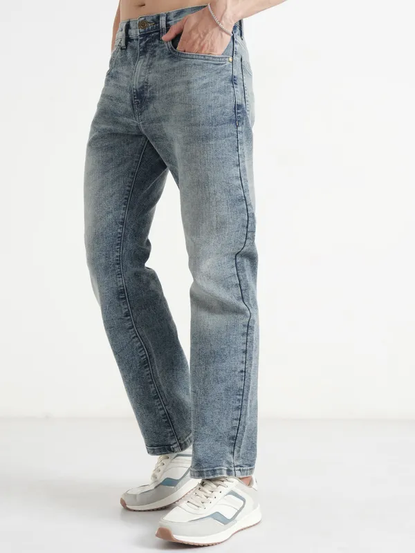 Highlander Men Blue Bootcut Stretchable Jeans